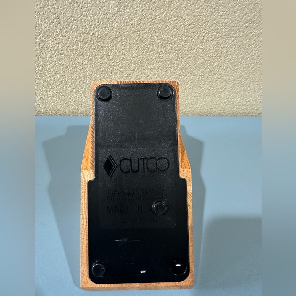 Cutco Wooden Knife Block 10 Knife Plus Hole For Sharpener - Picture 4 of 5